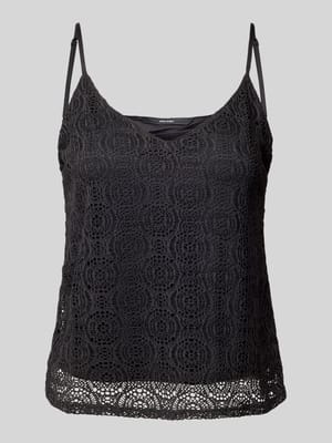 Top na ramiączkach o kroju comfort fit z koronką model ‘MAYA’ Shop The Look MANNEQUINE