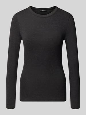 Langarmshirt mit Rundhalsausschnitt Modell 'Sifa' Shop The Look MANNEQUINE
