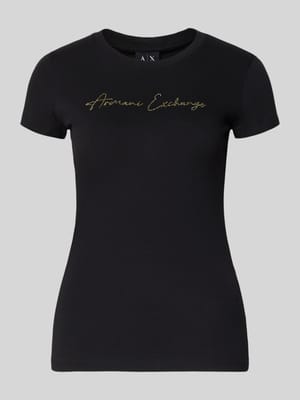 t-shirt z logo i okrągłym dekoltem Shop The Look MANNEQUINE
