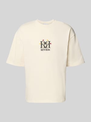 Oversized Fit T-Shirt mit Logo-Stitching Shop The Look MANNEQUINE