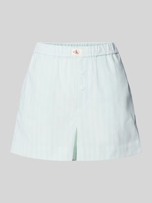 Korte broek met elastische band en labeldetail Shop The Look MANNEQUINE