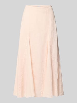 Linnen rok in A-lijn met deelnaden Shop The Look MANNEQUINE