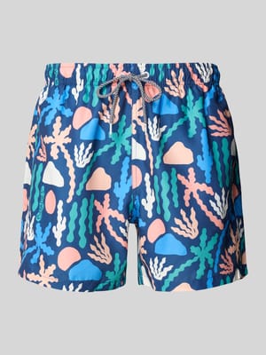 Badehose mit elastischem Bund Modell 'Palm' Shop The Look MANNEQUINE