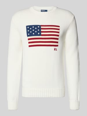 Sweter z dzianiny z okrągłym dekoltem Shop The Look MANNEQUINE