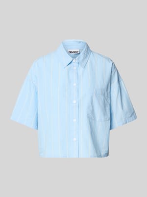 Boxy Fit Hemdbluse mit Brusttasche Shop The Look MANNEQUINE