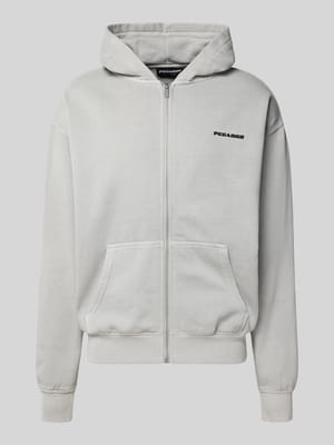 Oversized Sweatjacke mit Kapuze und Logo-Stitching Shop The Look MANNEQUINE