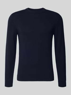 Strickpullover aus Baumwoll-Kaschmir-Mix mit Rundhalsausschnitt Shop The Look MANNEQUINE