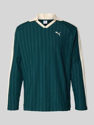 Poloshirt met labelstitching Shop The Look MANNEQUINE