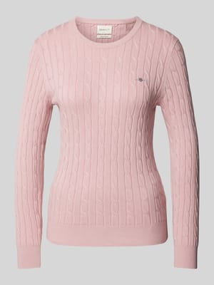 Strickpullover mit Label-Stitching Shop The Look MANNEQUINE