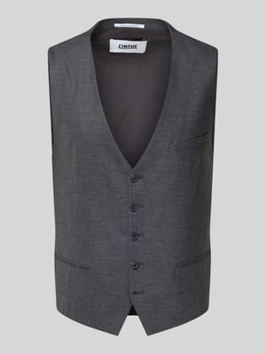 Weste mit V-Ausschnitt und Knopfleiste Modell 'Totti' Shop The Look MANNEQUINE