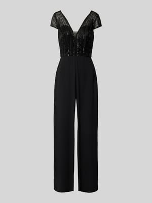 Jumpsuit mit Ziersteinbesatz Shop The Look MANNEQUINE