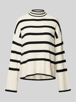 Comfort fit gebreide pullover met brede ribboordjes  Shop The Look MANNEQUINE