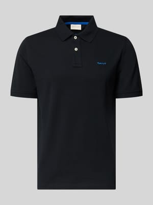 Regular Fit Poloshirt mit Logo-Stitching Shop The Look MANNEQUINE