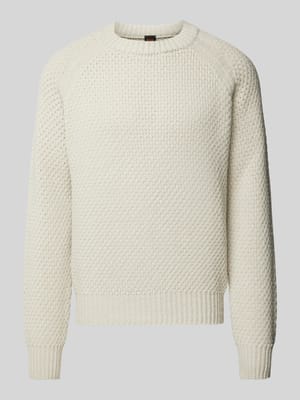 Gebreide pullover met ribboorden, model 'Armstrong' Shop The Look MANNEQUINE