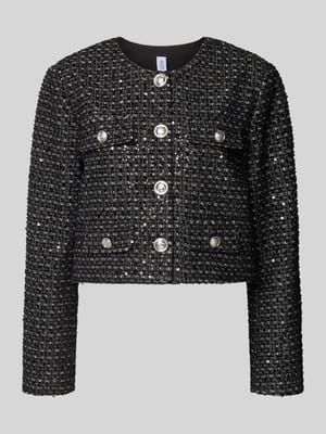 Korte blazer met viscose en pailletten Shop The Look MANNEQUINE