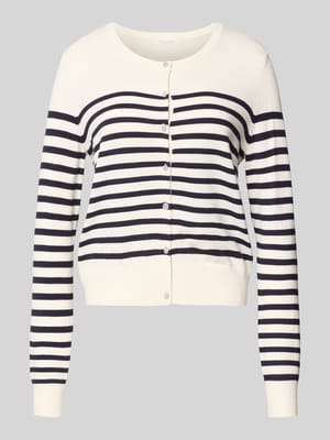 Kardigan rozpinany z Mieszanka wiskozy z Wzór w paski Shop The Look MANNEQUINE