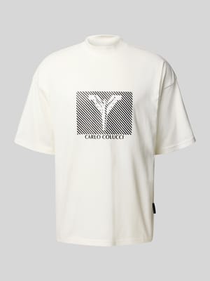 T-Shirt mit Label-Print Shop The Look MANNEQUINE