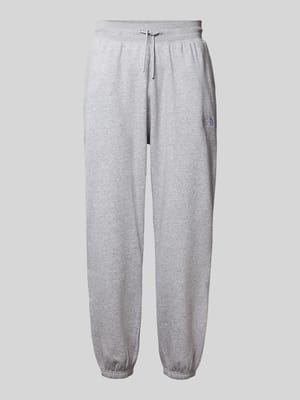 Regular fit sweatpants met labelstitching Shop The Look MANNEQUINE