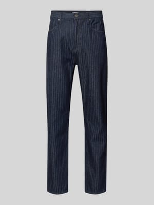 Jeansy o kroju tapered fit z czystej bawełny ekologicznej Model 'HERRINGBONE' Shop The Look MANNEQUINE
