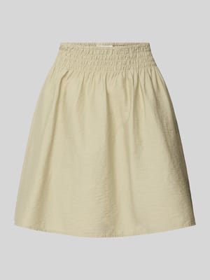 Minirok van katoenmix met elastische band Shop The Look MANNEQUINE