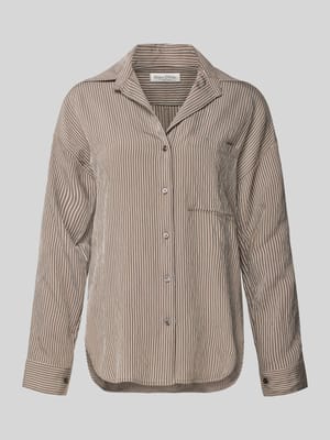 Regular Fit Langarmbluse aus Viskose-Mix Shop The Look MANNEQUINE