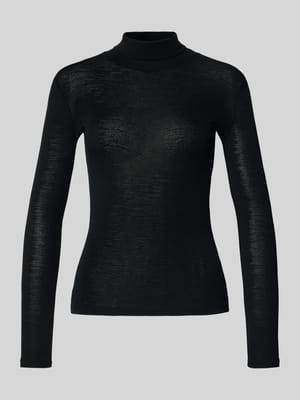 Slim Fit Langarmshirt aus Woll-Seiden-Mix Modell 'TESEO' Shop The Look MANNEQUINE