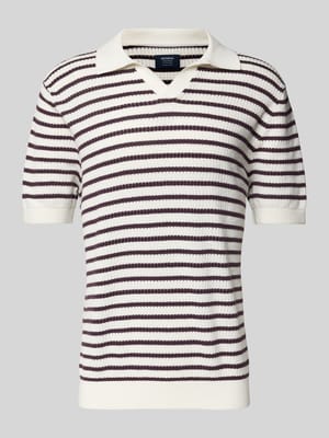 Regular Fit Poloshirt mit V-Ausschnitt Shop The Look MANNEQUINE