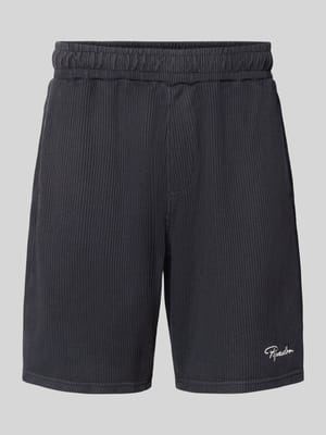 Relaxed fit korte broek in riblook, model 'SIGNAR' Shop The Look MANNEQUINE