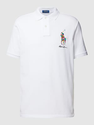 Koszulka polo o kroju classic fit z wyhaftowanym logo Shop The Look MANNEQUINE