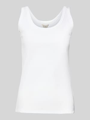 Tanktop met geribde ronde hals Shop The Look MANNEQUINE
