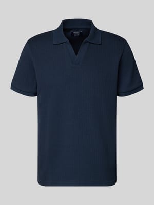 Regular Fit Strick-Poloshirt mit V-Ausschnitt Shop The Look MANNEQUINE