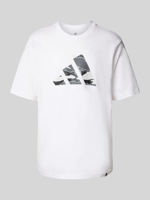 T-Shirt mit Label-Print Shop The Look MANNEQUINE