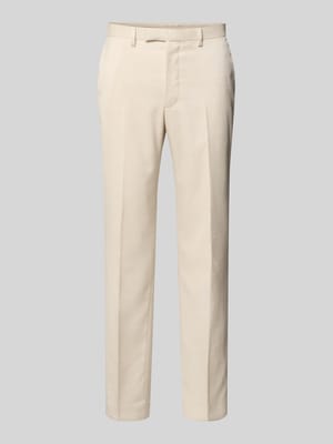 Spodnie garniturowe o kroju slim fit z zakładkami w pasie Shop The Look MANNEQUINE