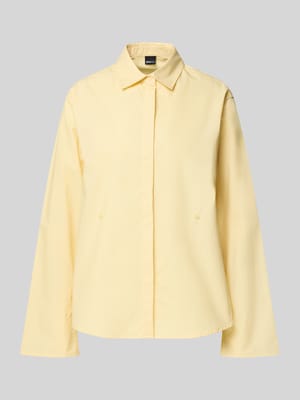 Regular Fit Bluse mit verdeckter Knopfleiste Shop The Look MANNEQUINE
