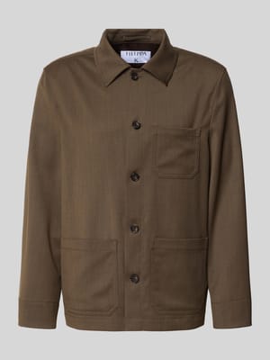 Regular fit overhemdjack met wol Shop The Look MANNEQUINE