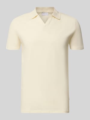 Slim Fit Poloshirt mit V-Ausschnitt Shop The Look MANNEQUINE