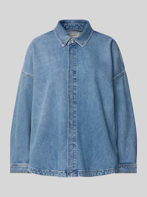 Jeansbluse mit Hemdblusenkragen Shop The Look MANNEQUINE