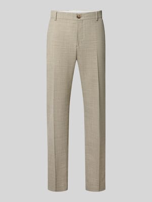 Spodnie garniturowe o kroju slim fit z domieszką wełny i lnu model 'OASIS' Shop The Look MANNEQUINE