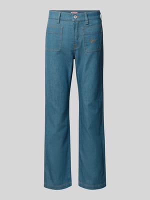Flared Fit Jeans mit Leinen-Anteil Shop The Look MANNEQUINE