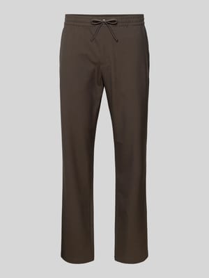 Spodnie materiałowe o kroju regular fit z dodatkiem wiskozy Model 'Robert' Shop The Look MANNEQUINE