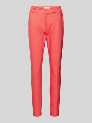 Slim fit stoffen broek met riemlussen, model 'Abbey Night' Shop The Look MANNEQUINE