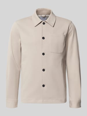 Slim Fit Hemdjacke mit Viskose-Anteil Shop The Look MANNEQUINE