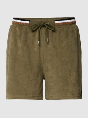 Shorts mit elastischem Label-Bund Shop The Look MANNEQUINE