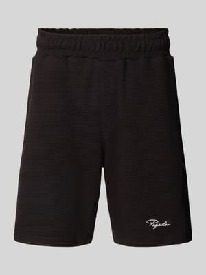 Regular fit sweatshorts met structuurmotief, model 'Signar' Shop The Look MANNEQUINE