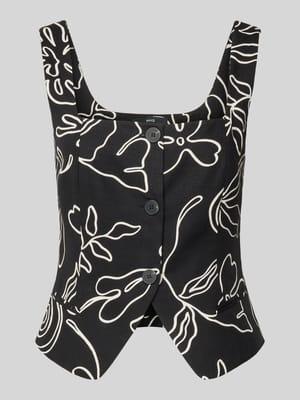 Trägertop aus Viskose-Leinen-Mix mit Knopfleiste Modell 'LIZA' Shop The Look MANNEQUINE