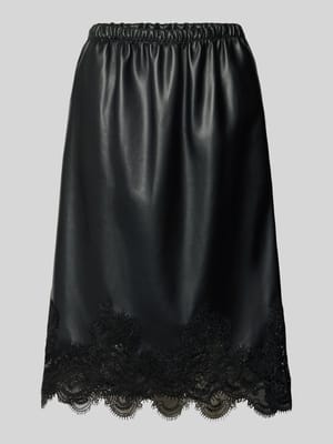 Midi-Rock in Leder-Optik Modell 'FLOW' Shop The Look MANNEQUINE