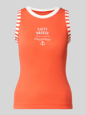 Slim Fit Top mit Statement-Print Shop The Look MANNEQUINE