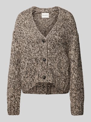 Comfort Fit Strickjacke mit Melange-Muster Shop The Look MANNEQUINE