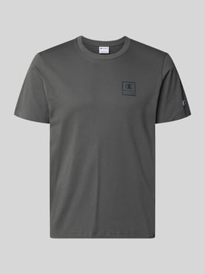 T-Shirt mit Logo und Rundhalsausschnitt Shop The Look MANNEQUINE