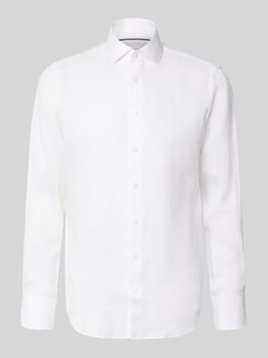 Koszula lniana o kroju regular fit z kołnierzykiem kent Shop The Look MANNEQUINE